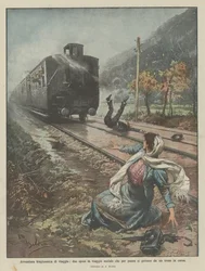 Tragikomisk rejseeventyr, to nygifte på bryllupsrejse, der af frygt kaster sig ud af et kørende tog